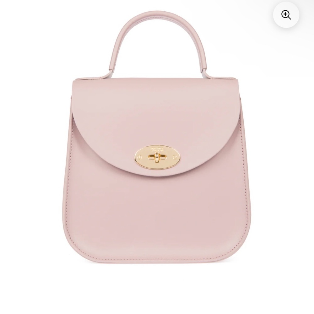 Chic Blush Satchel with Gold Accents